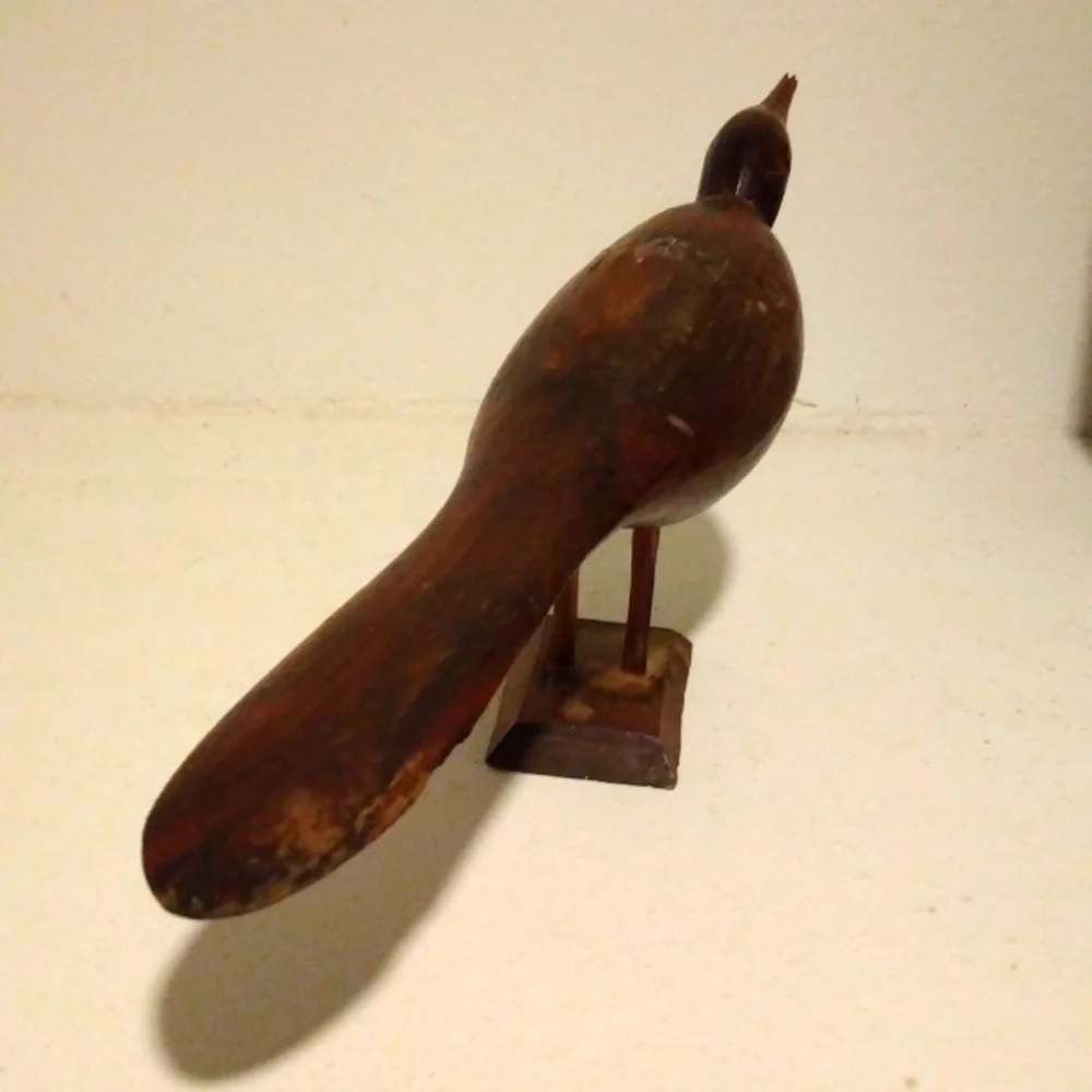 Artisan Hand Carved Rosewood Sandpiper Mid Century Modern Home Decor - Picture 11 of 11